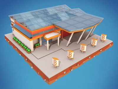 Low Poly Supermarket Download 3d Model