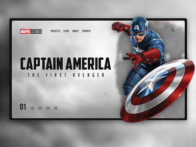 Captain America :) branding design illustration typography ui ux web website