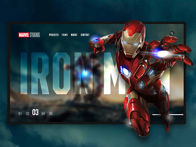 Iron Man design typography ui ux web