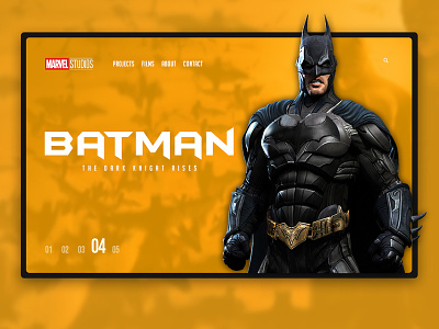 Batman branding illustration ui ux web website