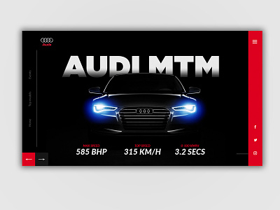 Audi MTM 2019 trend design design inspiration ui ux webpage website