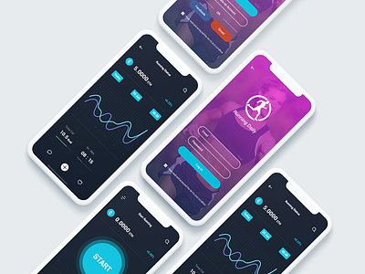Running App Design 2019 trend design ui ux