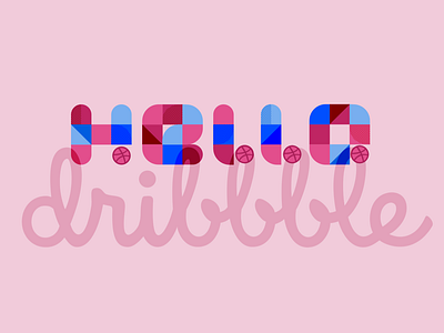 Hello Dribbble debute design dribbble hello typography