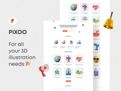 Pixoo 🔥 3d blender design icons illustration marketplace