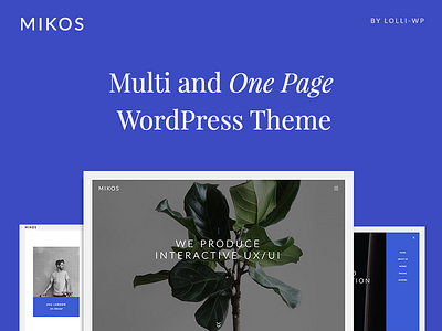 Mikos - Multi and One Page WordPress Theme