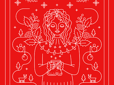 Winter 2019 red illustration