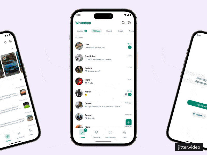WhatsApp Redesign chat communication conversations design instant messaging interaction design messaging mobile app redesign social media user experience (ux) user interface (ui)
