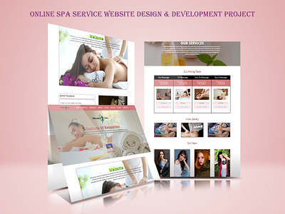 One Page Spa Services Website Design & Development Project beauty beauty salon clean design girl homepage landing page massage onepage relaxation salon service skincare spa ui ux web webdesign website page wordpress