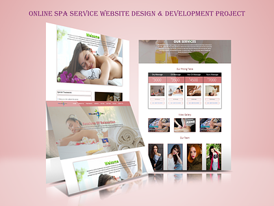 One Page Spa Services Website Design & Development Project