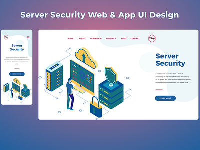 Server Security Website & Mobile App UI Design app clean homepage hosting internet landing page minimalist mobile mobile app security server trend ui uiux ux vpn web web hosting webdesign website