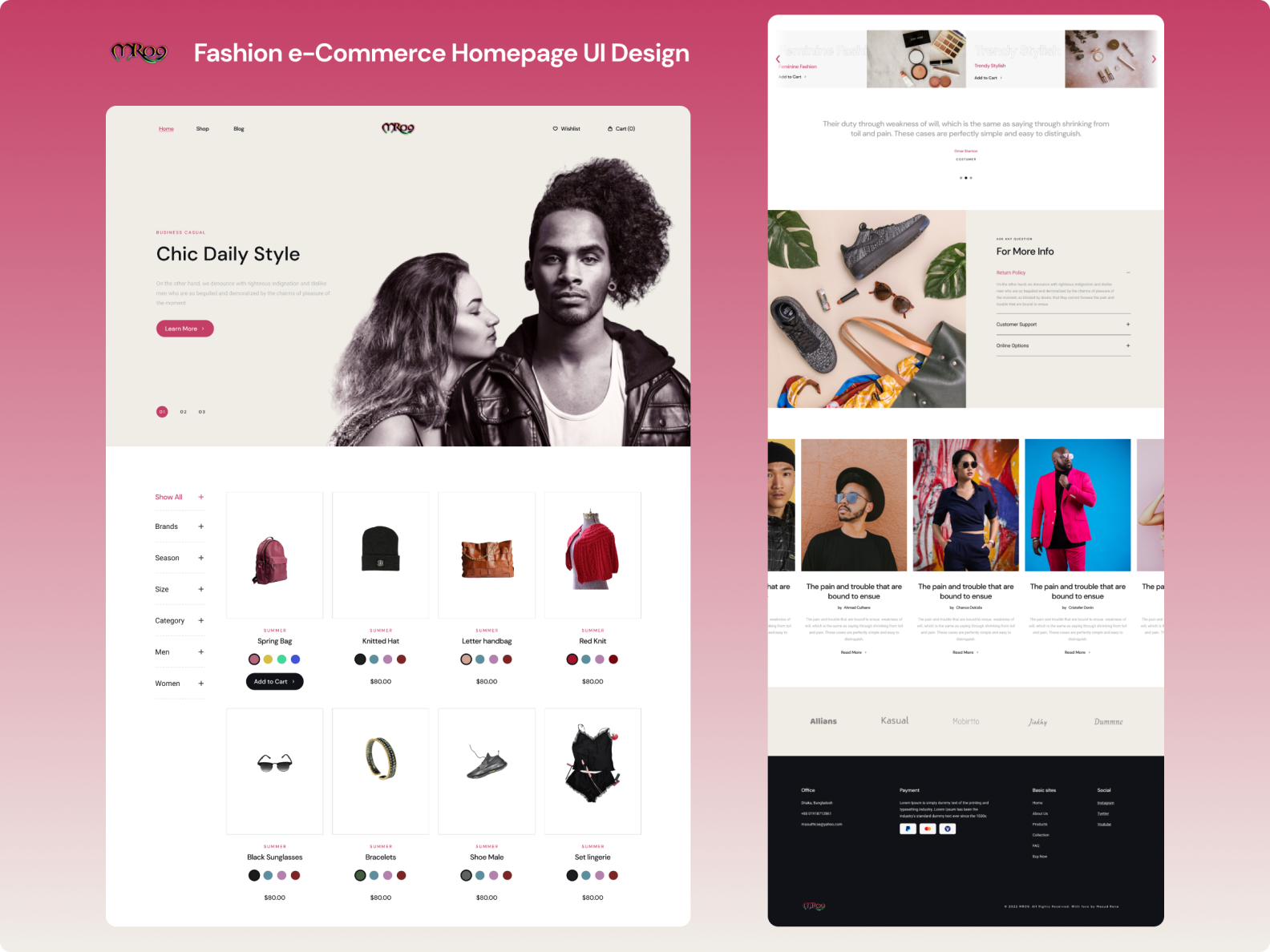 Fashion e-Commerce Homepage UI Design - Figma Project by Masud Rana on ...