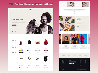 Fashion e-Commerce Homepage UI Design - Figma Project