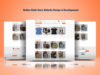 Online Cloth / Dress Store / Shop Website UI Design & Develop b2b cloth design e commerce ecommerce fashion homepage landing page online shop online store product shop ui ui ux designer ux web webdesign website woocommerce wordpress