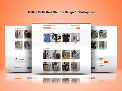 Online Cloth / Dress Store / Shop Website UI Design & Develop b2b cloth design e commerce ecommerce fashion homepage landing page online shop online store product shop ui ui ux designer ux web webdesign website woocommerce wordpress