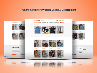 Online Cloth / Dress Store / Shop Website UI Design & Develop