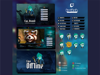 Overlay Twitch graphic design illustration