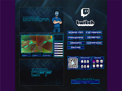 Overlay Twitch graphic design illustration