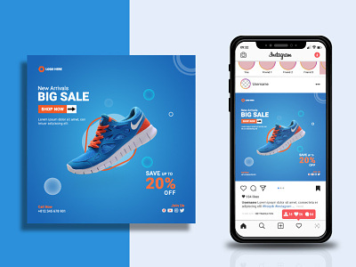 Instagram shoe banner design by gfx_carbo on Dribbble