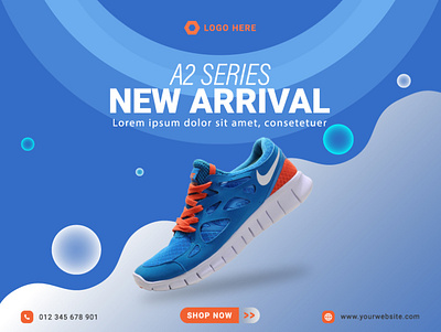 Sports shoe banner design ad design banner ad banner design branding design facebook carousel facebook carousel ads instagram post design social media post design template