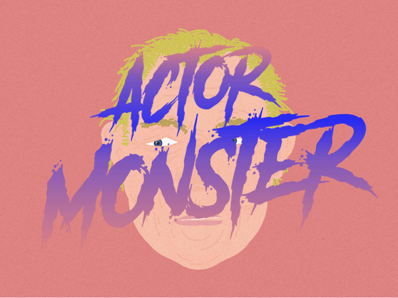 Mister Monster actor animation blue design draw eyes man monster person pink typography