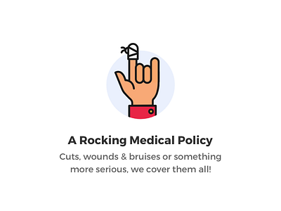 Awesome Perk #2 app branding flat health illustration job medical office policy rock ui web