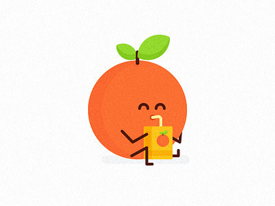 Cannibal Orange clean design drink flat fruit funny icon illustration minimal orange vector