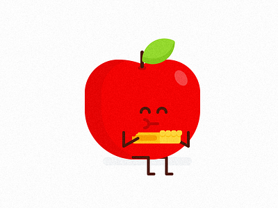 Cannibal Apple apple clean design flat fruit icon illustration minimal pie red vector