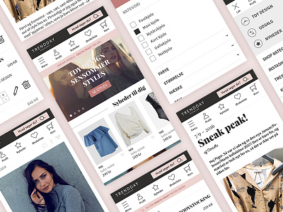 Fashion webshop - Mobile clothing ecommerce fashion mobile shop ui ux web webdesign webshop