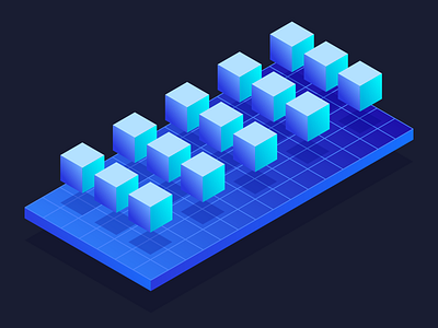 Big Data Machine Learning isometric illustration