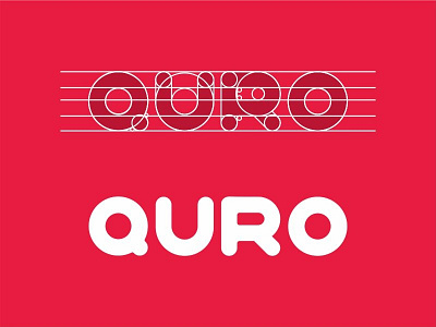 Quro Studio Logotype brand concept design logo logotype q quro red text type