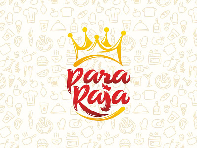 Pararaja brand branding crown design food food logo gold identity king logo pararaja red