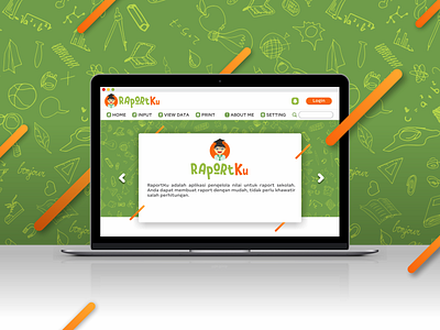 Raportku Apps application apps education green kids learn orange raport smart ui ui design ux