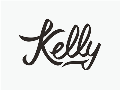 Kelly calligraphic calligraphy hand drawing lettering type