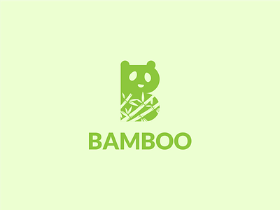 Bamboo Logo b logo bamboo bamboo logo concept design dribbble green logo panda panda logo