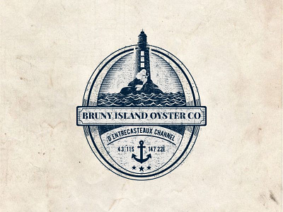 Bruny Island Oyster Co brand illustation lighthouse logo logo emblem mercusuar mermaid mermaid logo pirates pirates logo sea sea logo