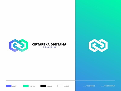 Ciptareka Digitama Logo blue logo brand branding cd logo design green logo identity it solution logo logo network networking techno technology logo
