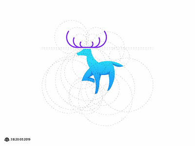 Deer logo with golden ratio