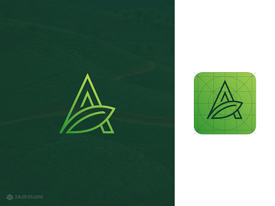 A Leaf Logo Design a a green a leaf agriculture apps logo farm farmer green logo icon leaf logo letter a letter a logo logomark logos logotype ui ui design ux ui