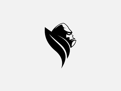 Gorilla + Leaf Logo Concept animal animal logo branding for sale gorila gorilla logo jb jordi king kong king kong logo leaf leaf logo logo logo design logo inspiration logo sale logomark mark silverback silverback logo