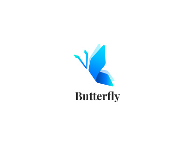 B for Butterfly animal animal logo animals b logo blue logo brand butterfly butterfly logo mark