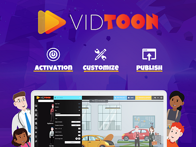 Vid Toon is here! Drag and drop animation made easy... big offer 2d3d demo aniamation projects demo new project video animation