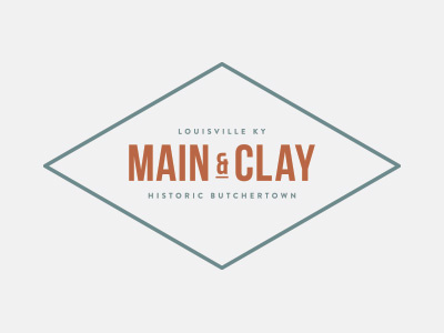 Main & Clay branding hipster logo