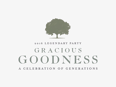 Gracious Goodness Logo lockup logo logomark serif tree typography watercolor