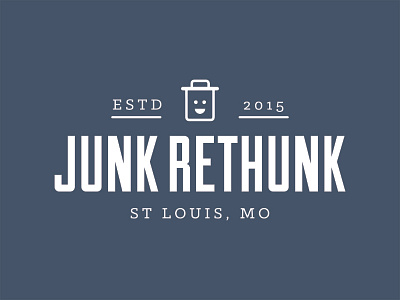 Junk Rethunk Logo illustration lockup logo logo design logotype typography