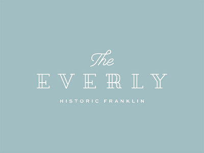 The Everly Logo branding elegant lockup logo logo design logo lock up logomark
