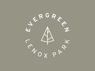 Evergreen Logo branding elegant green lockup logo logo design logo lock up logomark outdoor tree