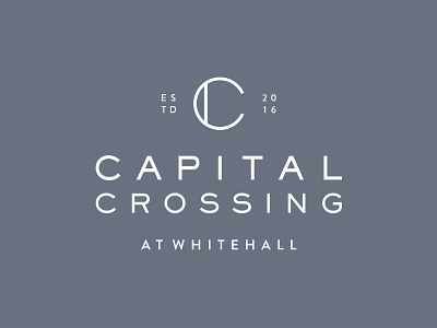Capital Crossing Logo blue branding c lockup logo logo design logo lock up logomark
