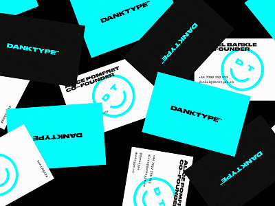 Dank Type™ Business Cards business cards cyan design pantone print type typography
