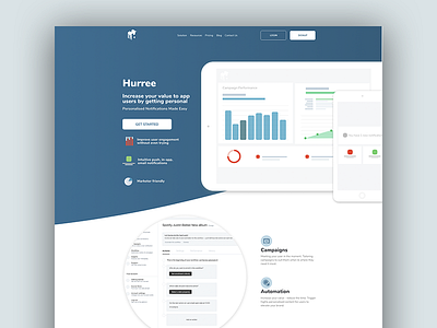 Hurree Website Design landing page ui ux web design website