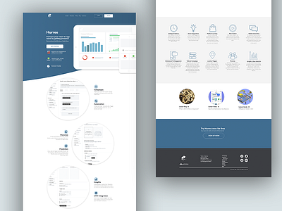 Hurree Homepage Full Capture landing page ui ux web design website